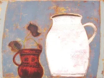 Hellebore and Red Jug