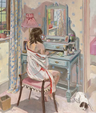Interior with Girl at the Dressing Table