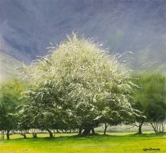 British Print Artist CERI AUCKLAND DAVIES - Easter Tree