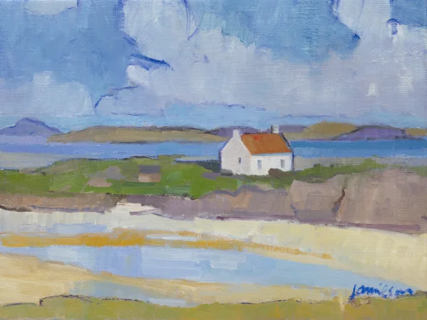 Scottish Artist CHARLES JAMIESON - Cottage, Barra