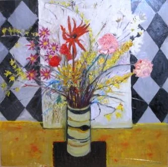 David M Martin - Flowers in a Ceramic Vase