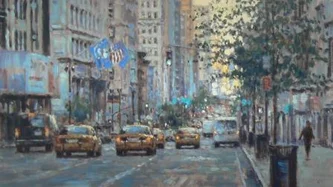 British Print Artist DAVID FARREN - First Light Manhattan