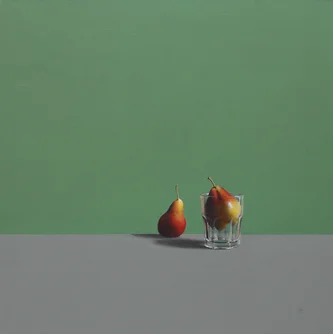 British Artist DAVID GLEESON - Two Pears