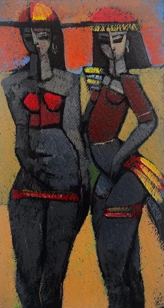British Artist ENDRE RODER - Dancers Resting