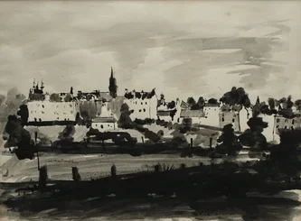 Hamish MacDonald - Scottish Artist - Rooftops, Fields, Kirkintilloch