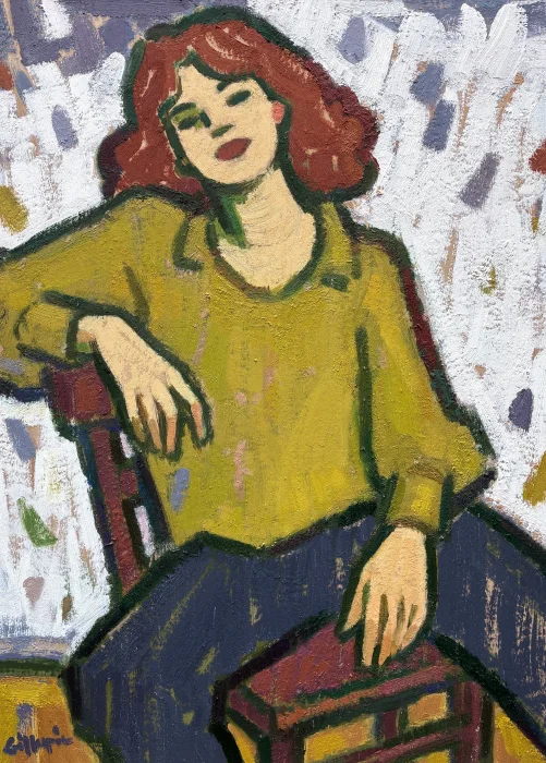 Scottish Artist JOAN GILLESPIE - Model Seated 
