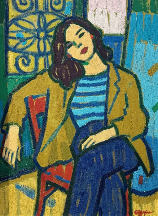 Scottish Artist JOAN GILLESPIE - Seated by the Window 