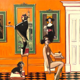Scottish Artist JOE HARGAN - Fifi and the Muse