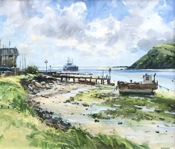John Lines - British Artist - Waiting for the Tide