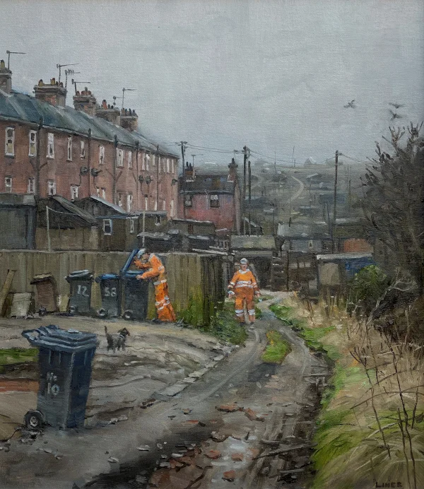 John Lines - British Artist - The Bin Men Cometh