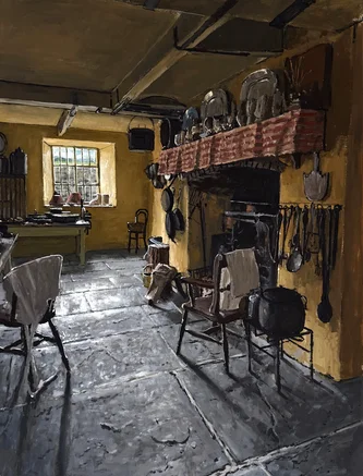 The Judge's Lodging - Kitchen Window with Chairs