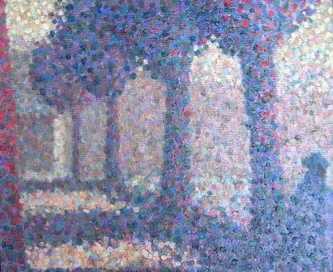 Figure under trees