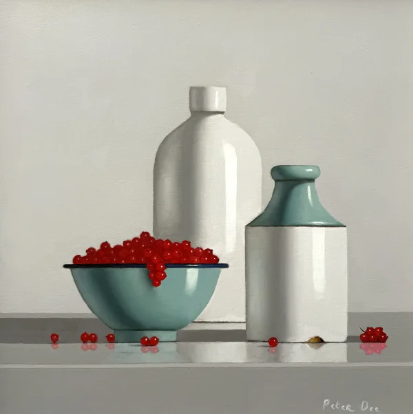 Peter Dee - Irish Artist - vintage enamelware with pearsvintage enamelware with pears