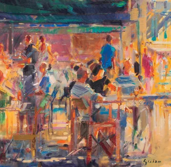 Scottish Artist PETER GRAHAM - Quai Suffren, Saint Tropez