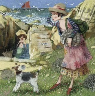 British Print Artist RICHARD ADAMS - On The Rocks