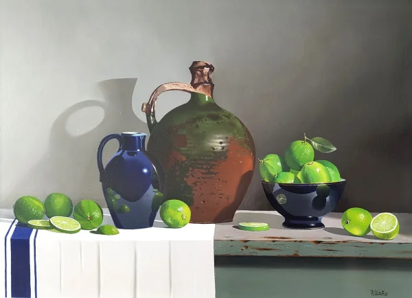 British Artist ROB WALKER - Old Jug with Limes