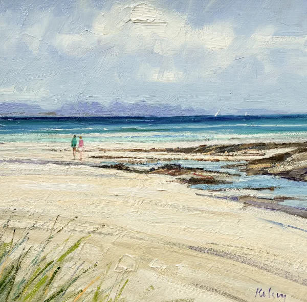 Scottish Artist ROBERT KELSEY - Beachcombers, Arisaig