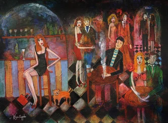 Girl at the Bar