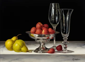 Bowl of Strawberries with Pears