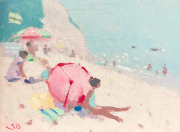British Artist STEPHEN BROWN - Bathers, Beer Beach