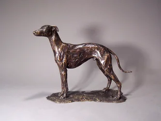 British Sculptor STUART ANDERSON - Standing Whippet (1/15)