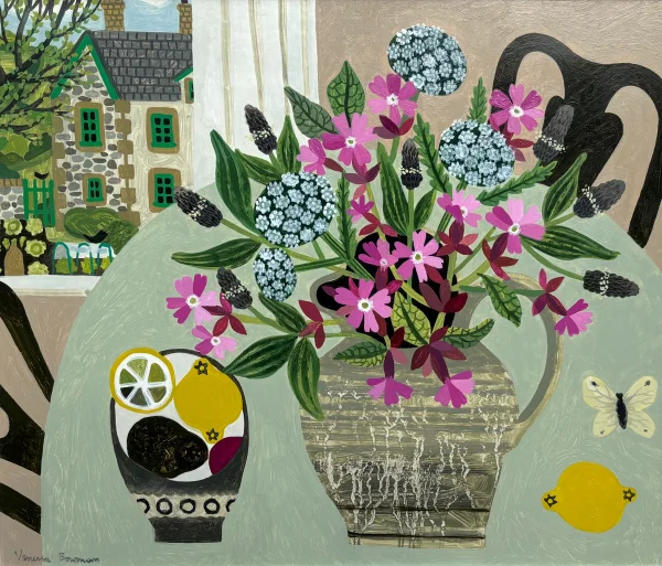 Vanessa Bowman - pink campion and cabbage white