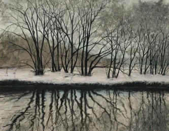 Scottish Artist DONALD PROVAN - Cold Reflections