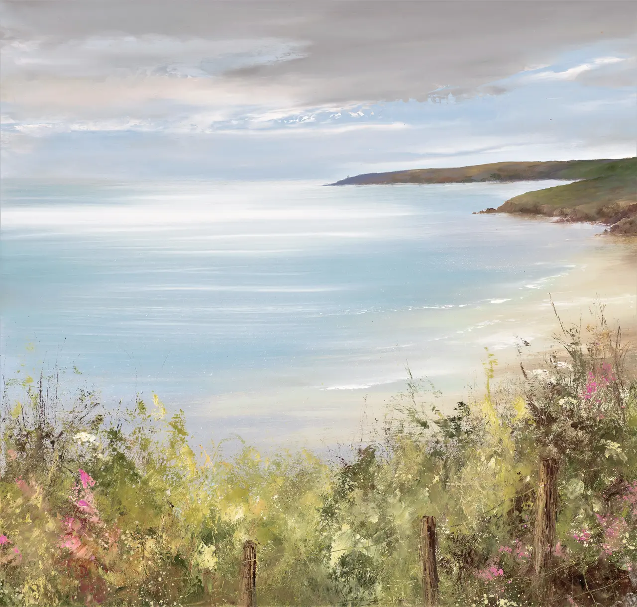Amanda Hoskin - stunning light across the bay, start point, devon