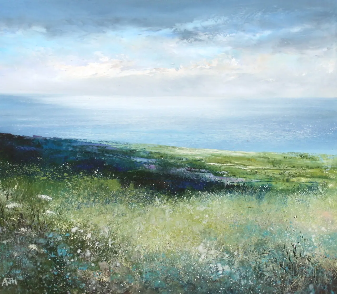 Amanda Hoskin - dazzling light on the water, fowey