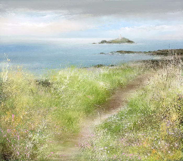 Amanda Hoskin - sea pinks at godrevy 
