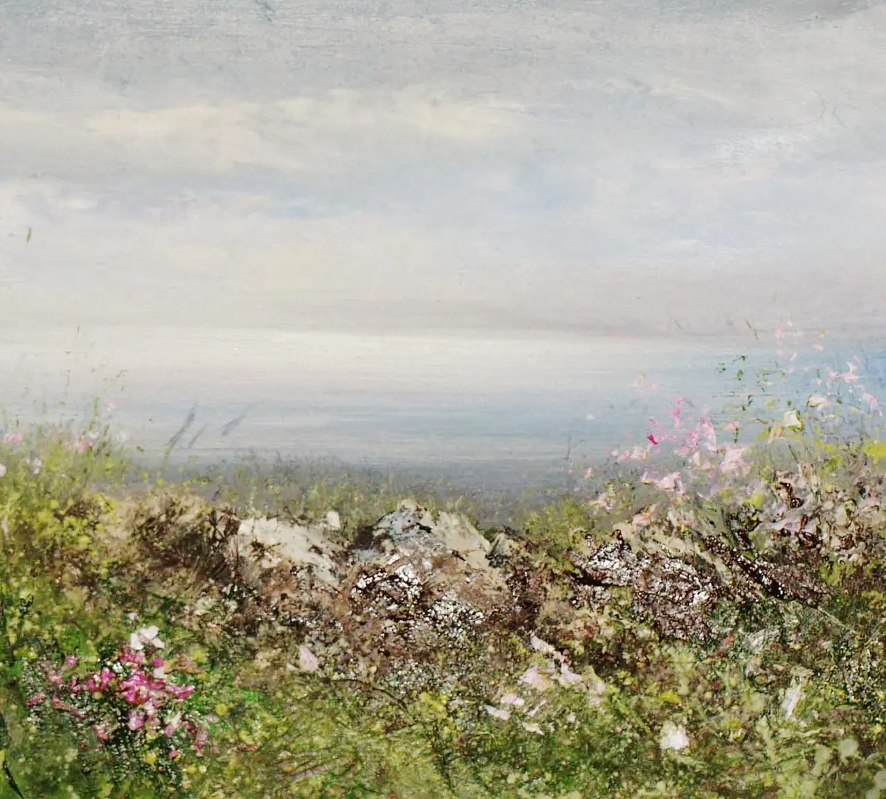 Amanda Hoskin - sea pinks on the north coast