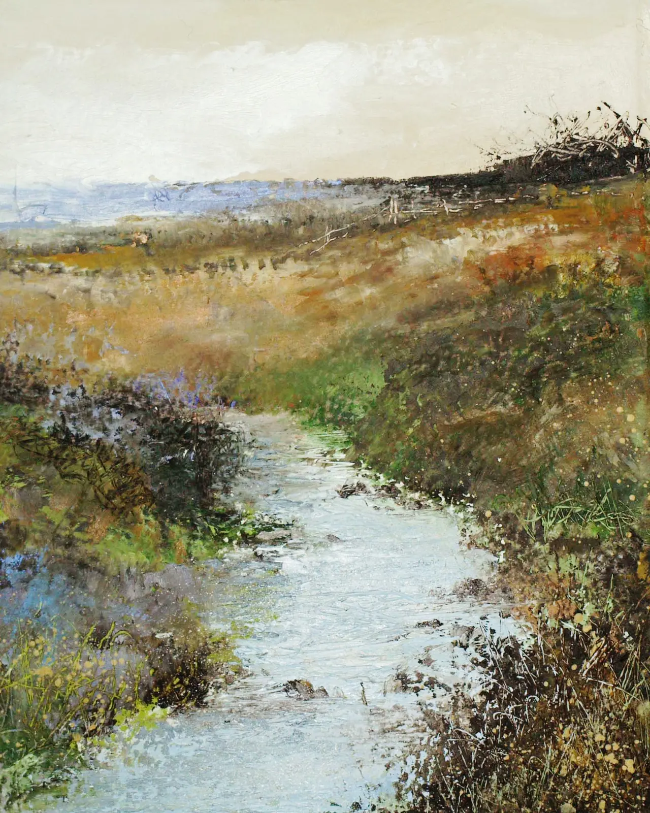 Amanda Hoskin - a cornish stream near cape cornwall 