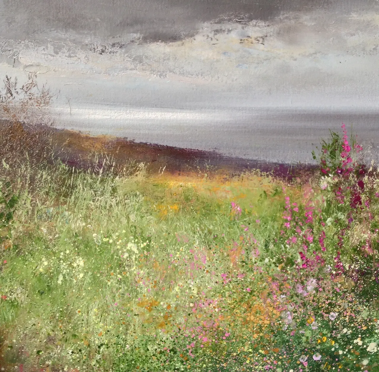 Amanda Hoskin - silver light and foxgloves, near padstow