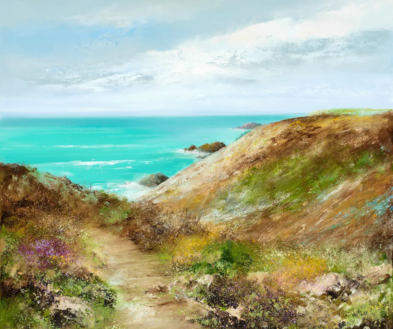 Amanda Hoskin - walking the coastal path