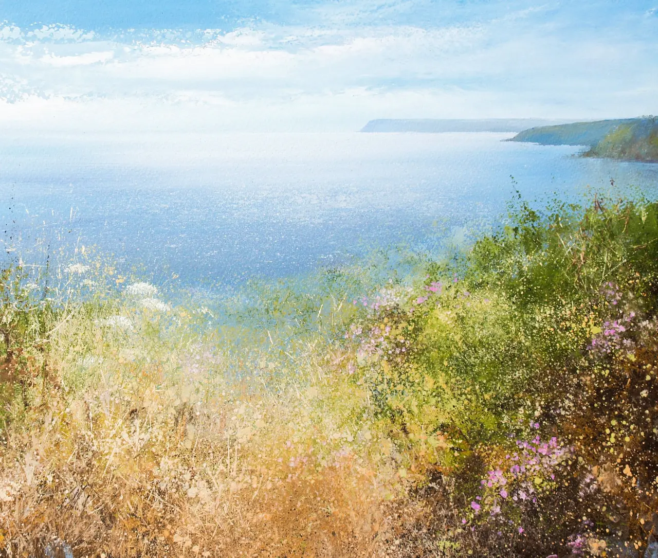 Amanda Hoskin - summer walk on the cornish coast, fowey