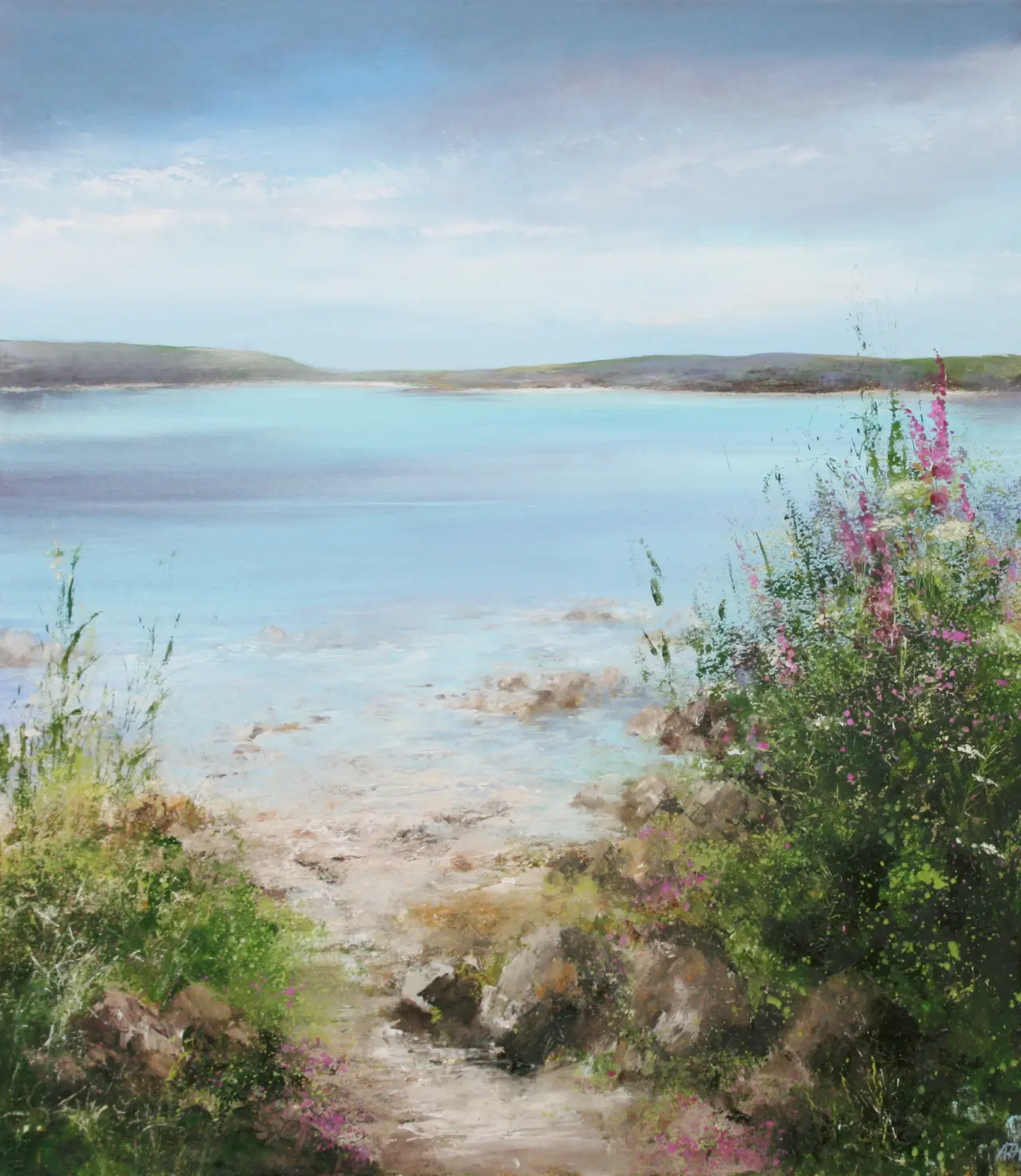 Amanda Hoskin - jade and turquoise sea, tresco 