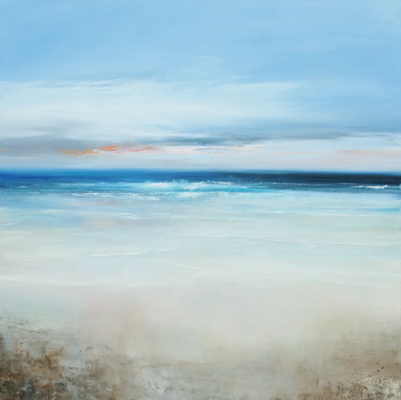Amanda Hoskin - waves, warm evening sands, cornwall
