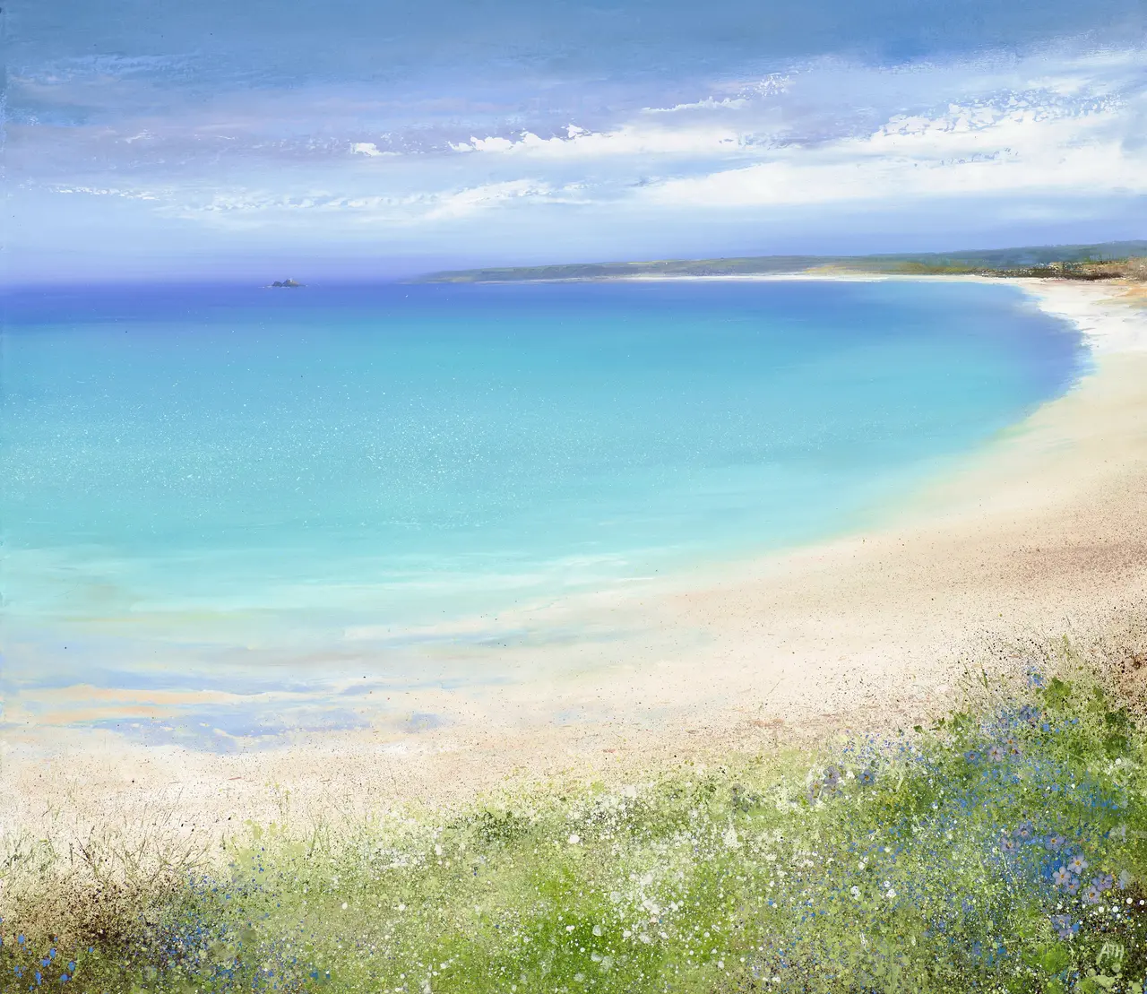 Amanda Hoskin - forget-me-nots, porthkidney sands