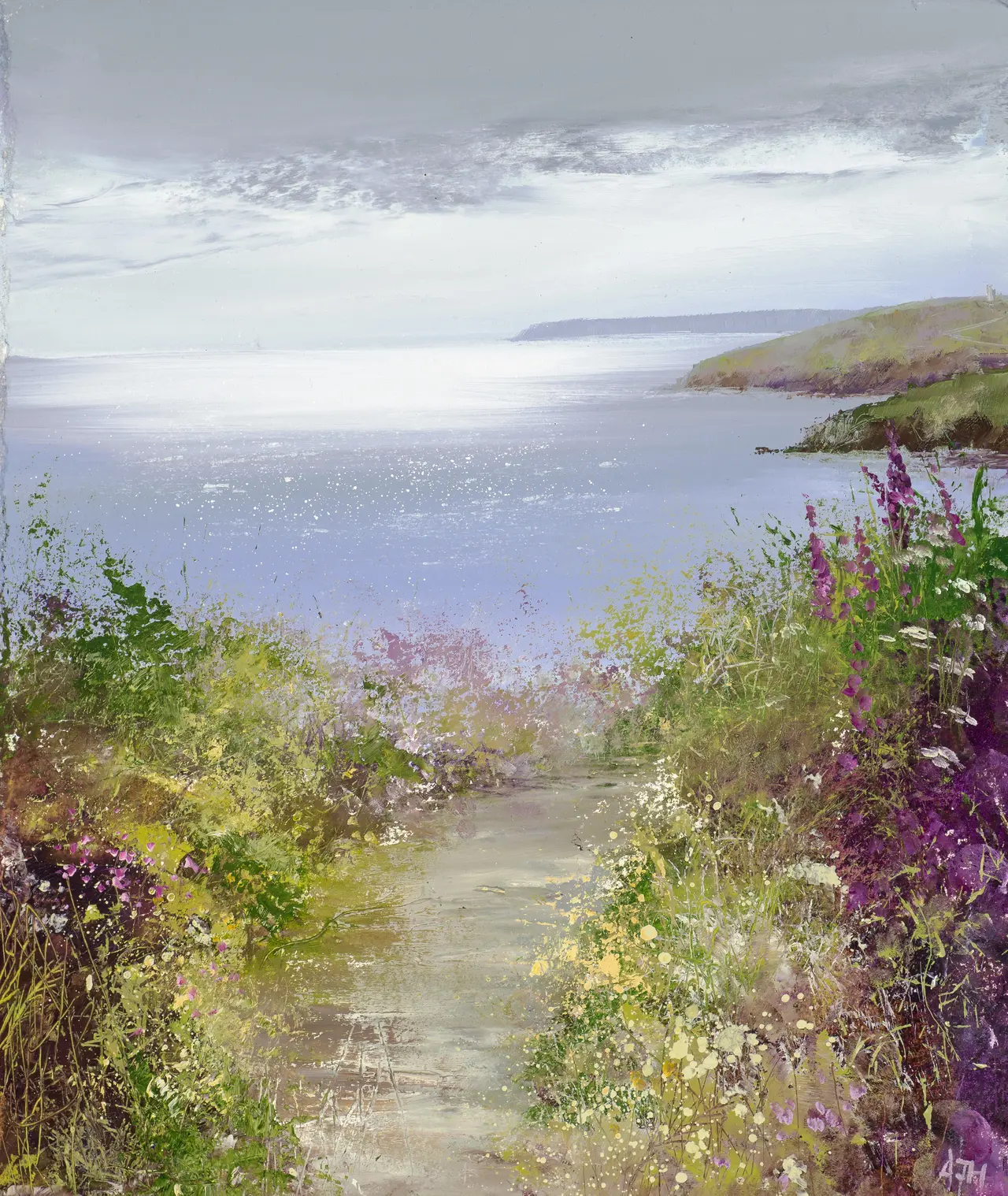 Amanda Hoskin - silver light over fowey river