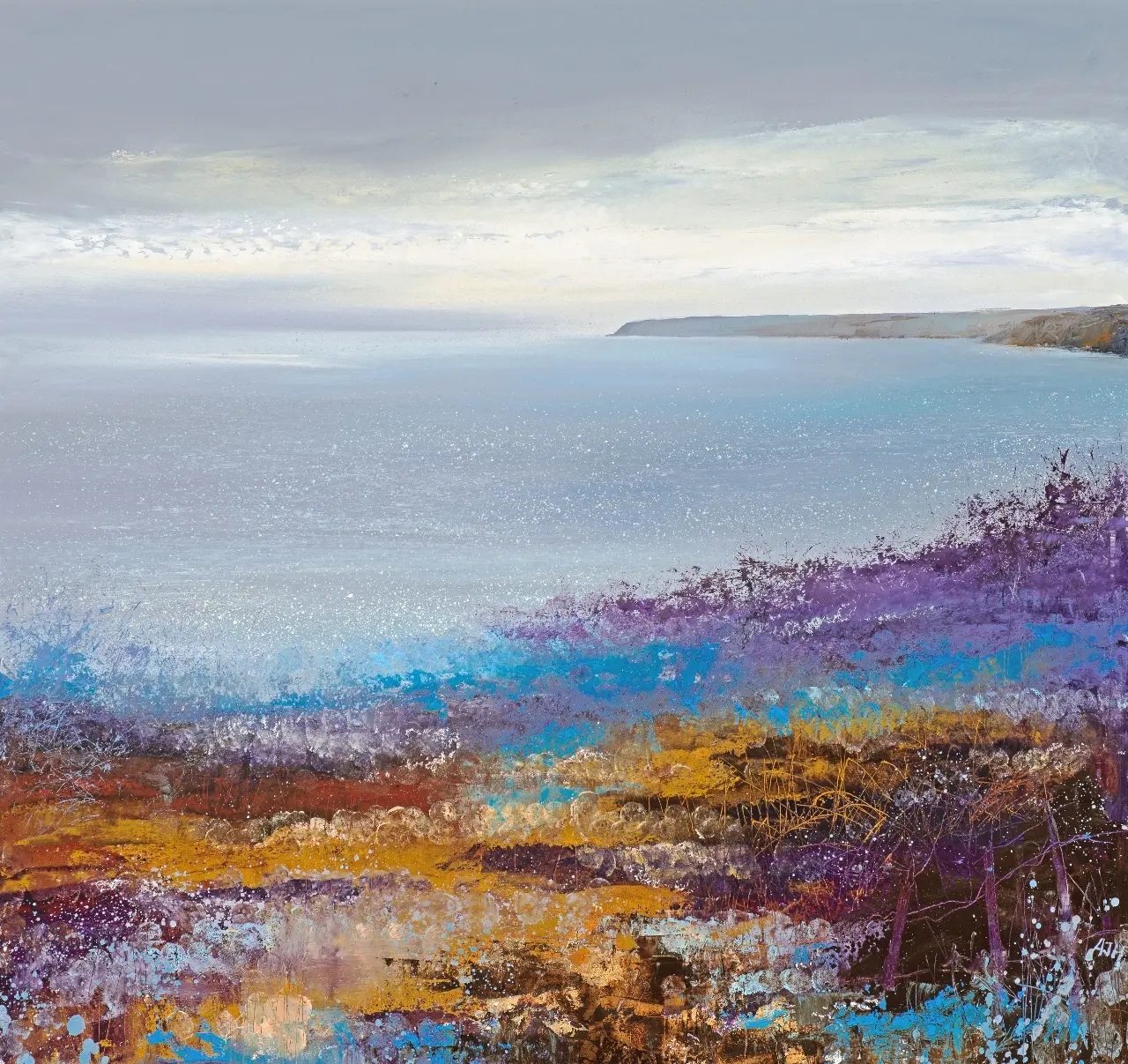 Amanda Hoskin - cornish light across the bay, dodman