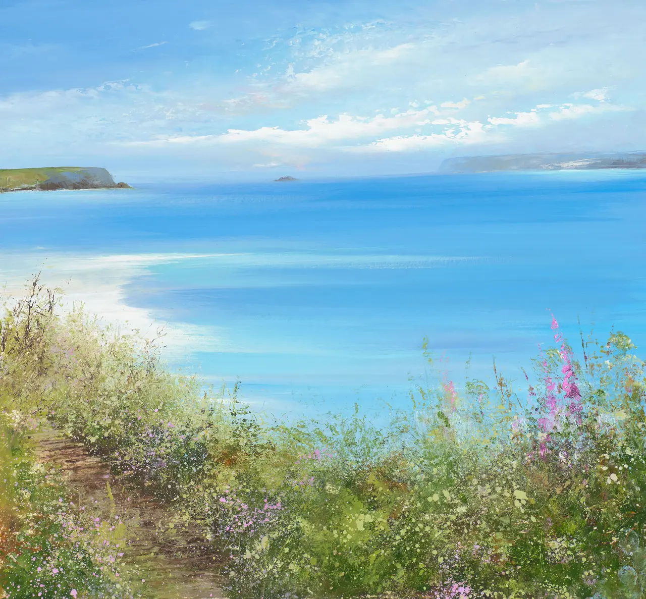 Amanda Hoskin - beautiful day on the beach, padstow