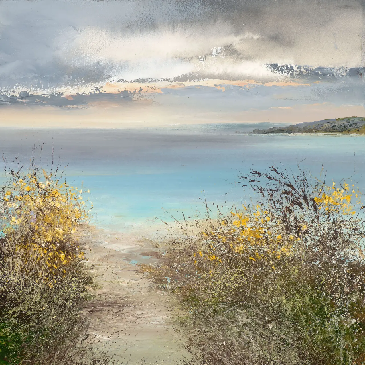 Amanda Hoskin - path down to the beach daymer bay