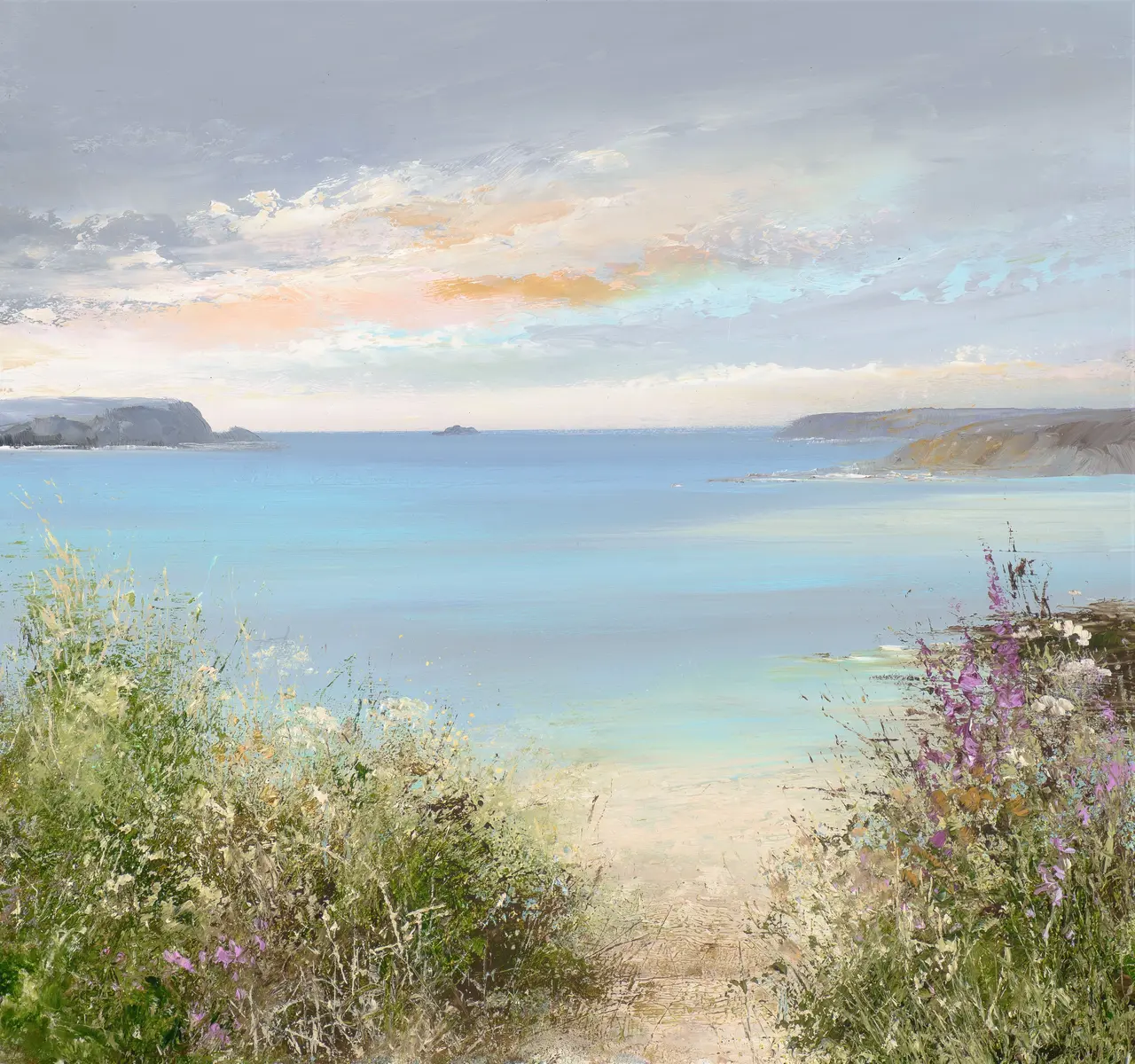 Amanda Hoskin - evening sky over daymer bay