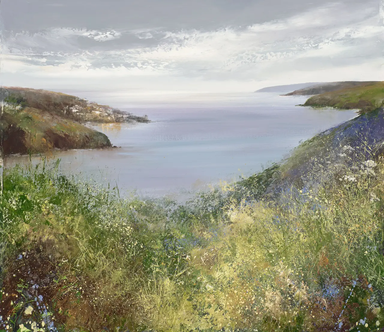 Amanda Hoskin - silver light over fowey, the hall walk