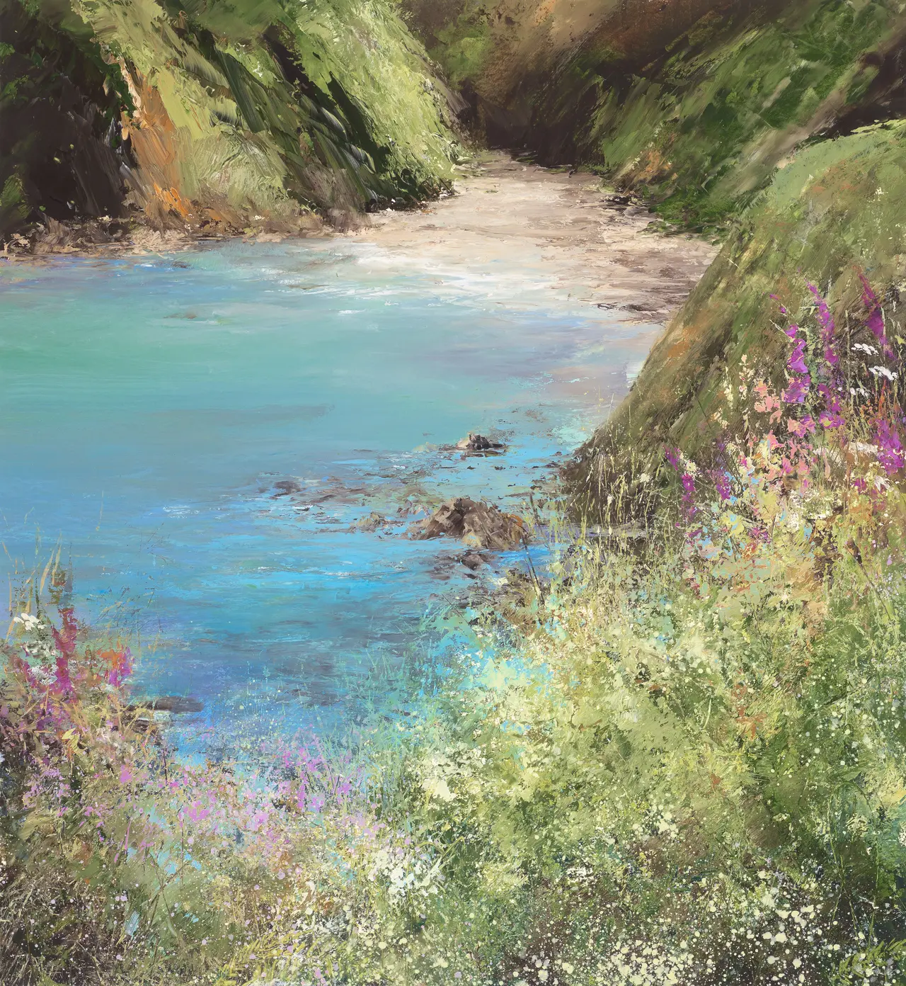 Amanda Hoskin - a moment to sit and rest a while, on the coastal path to little dartmouth