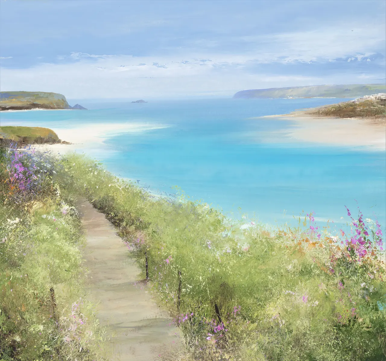 Amanda Hoskin - walking the coastal path, daymer bay