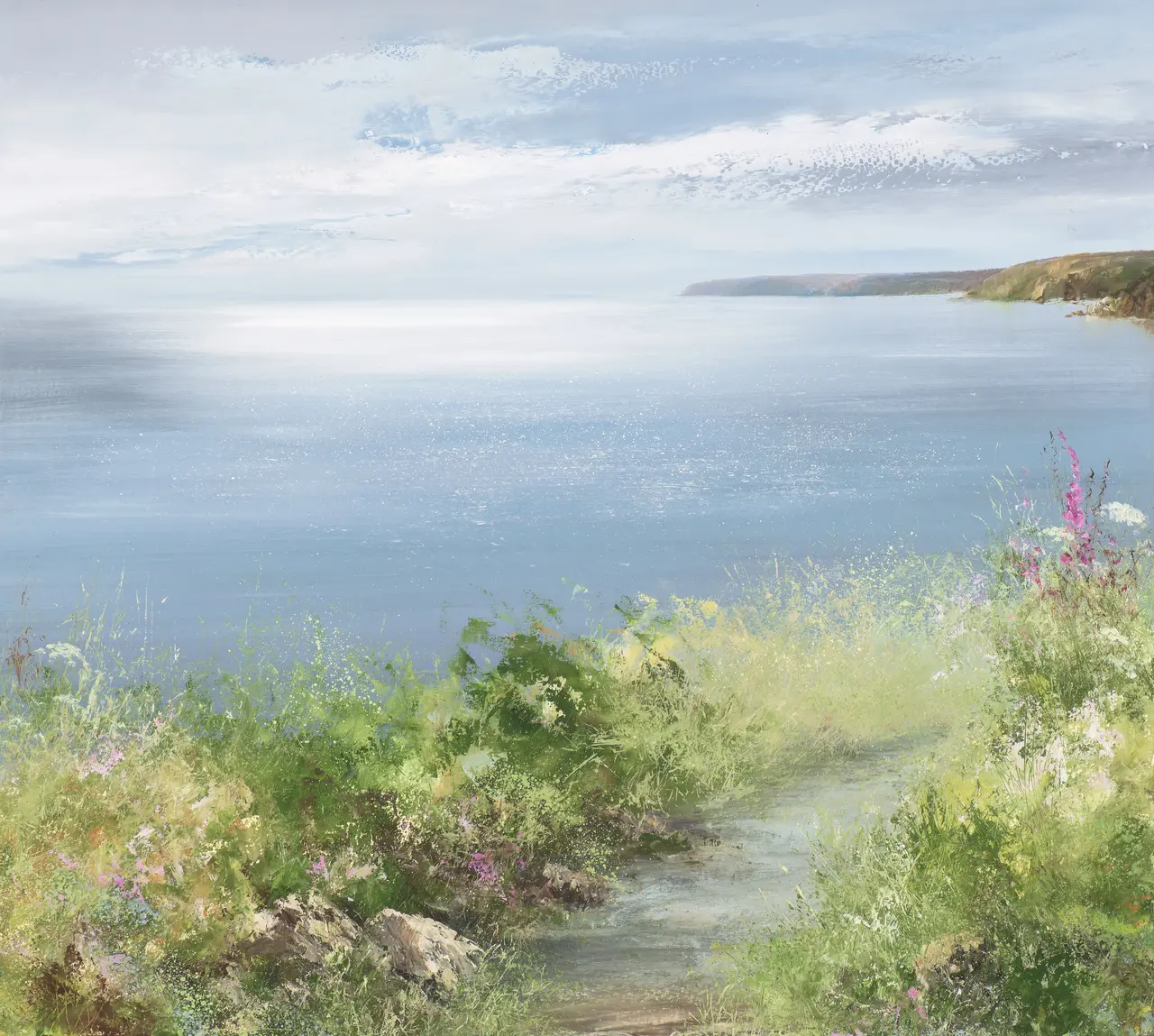 Amanda Hoskin - delicate light towards the dodman, fowey
