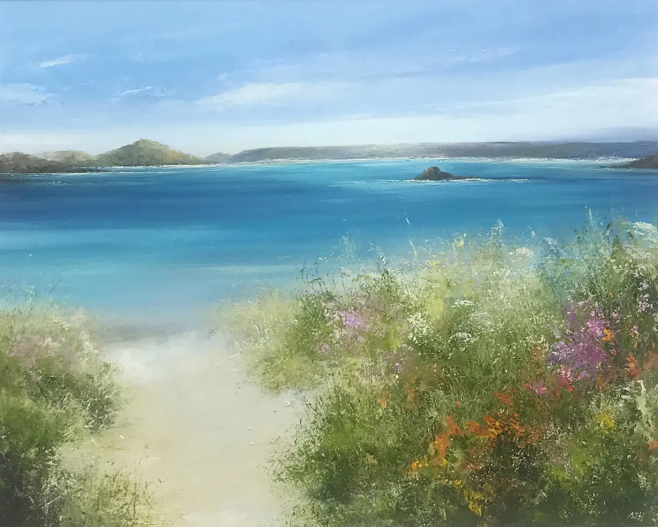 Amanda Hoskin - summer path to the beach, tresco