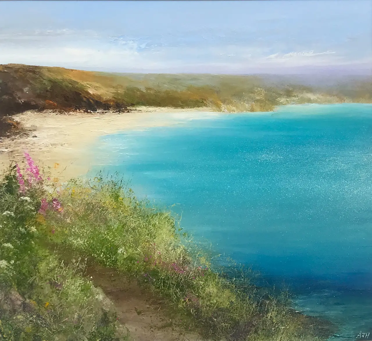 Amanda Hoskin - walking to porthcurno on a summers day