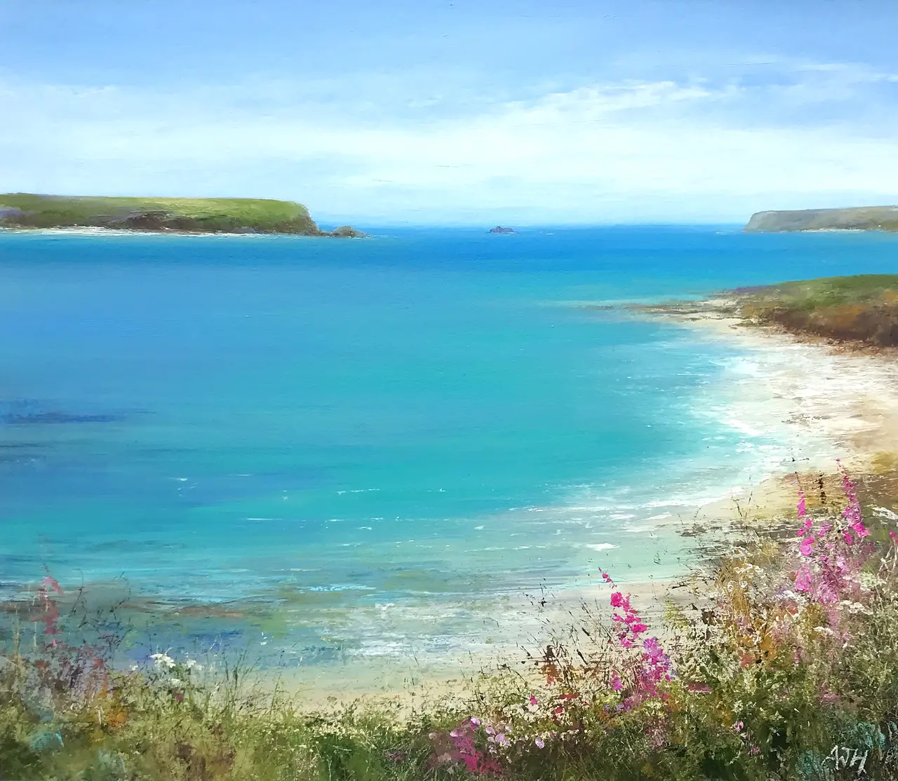 Amanda Hoskin - a summer's day at daymer bay, rock